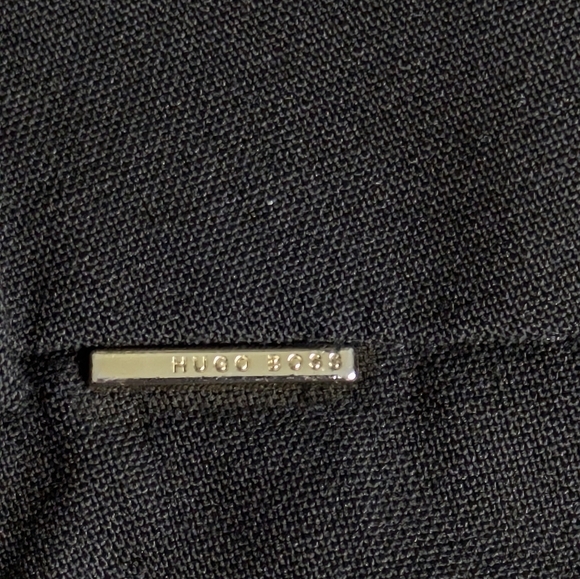 Hugo Boss Women's Size 10 Black Wool Stretchy Blend Slim Straight Pants Luxury - Picture 8 of 11